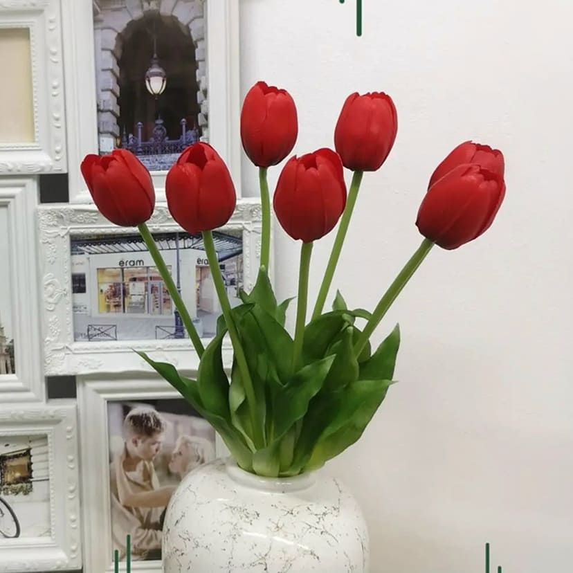 Искусственные цветы в Белгороде | Цветы искусственные «Тюльпаны», красные, букет