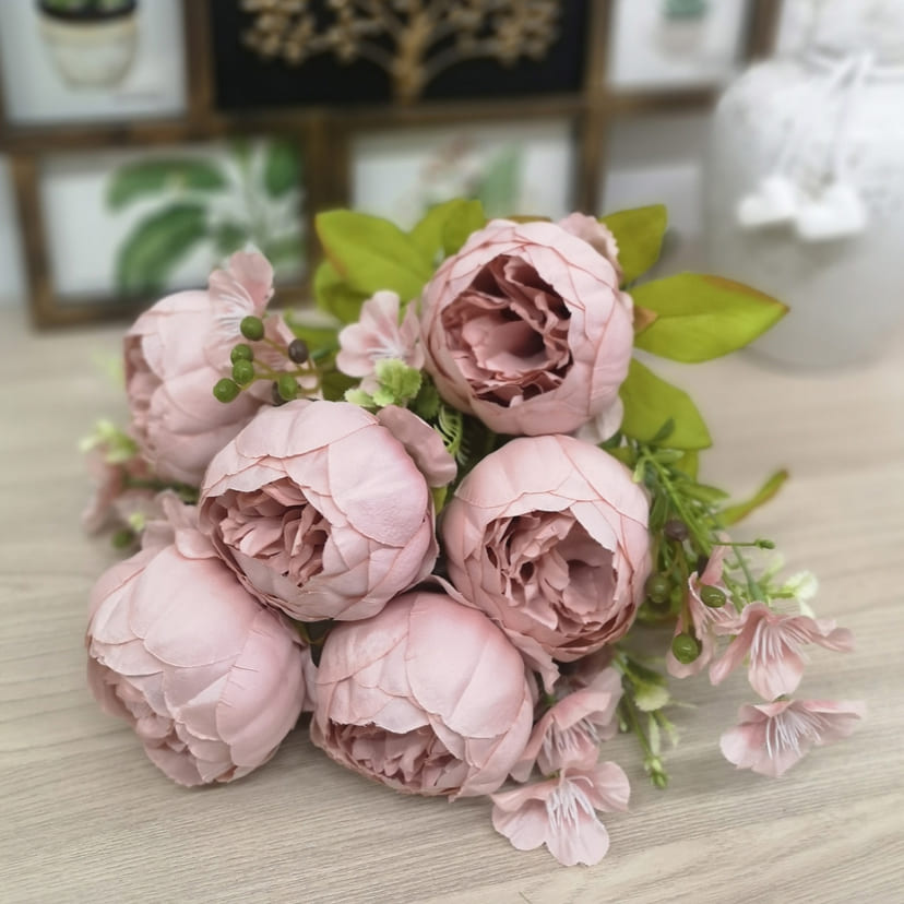 Искусственные цветы в Белгороде | Цветы искусственные «Пионы», розовый, винтаж, букет