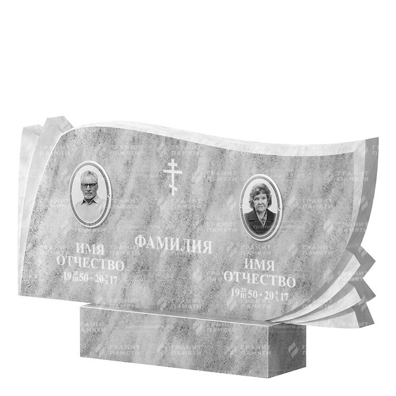 Памятники из мрамора в Белгороде | Двойной мраморный памятник ФМ-265