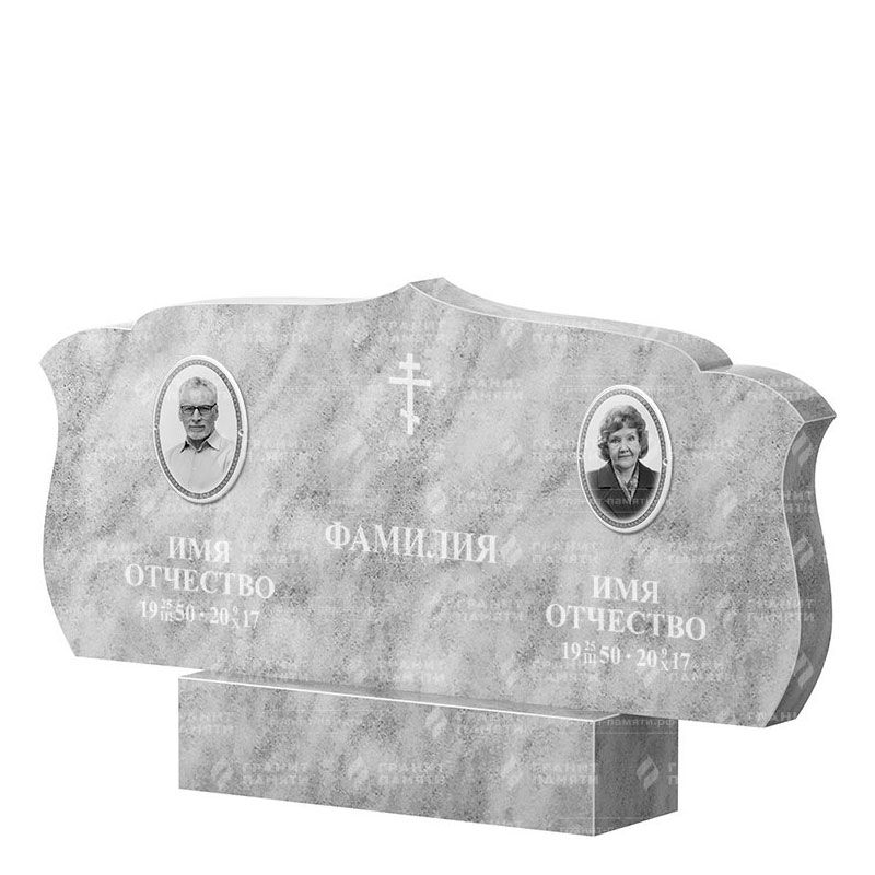 Памятники из мрамора в Белгороде | Двойной мраморный памятник ФМ-130