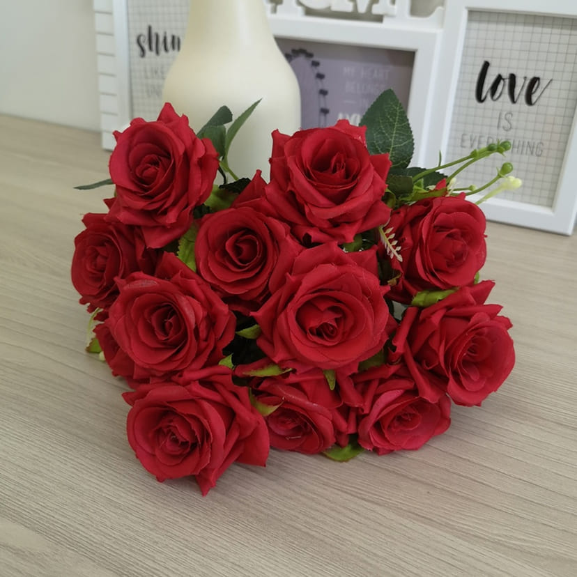 Искусственные цветы в Белгороде | Цветы искусственные «Розы острые», красные, букет