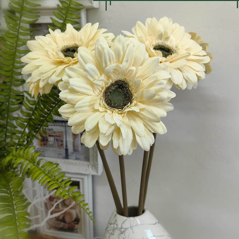 Искусственные цветы в Белгороде | Цветок искусственный «Гербера», молочно-персиковая, одиночный