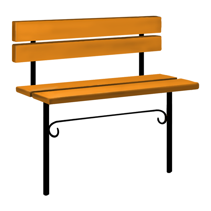 Металлические оградки, столы, скамейки в Белгороде | Скамейка №4 со спинкой