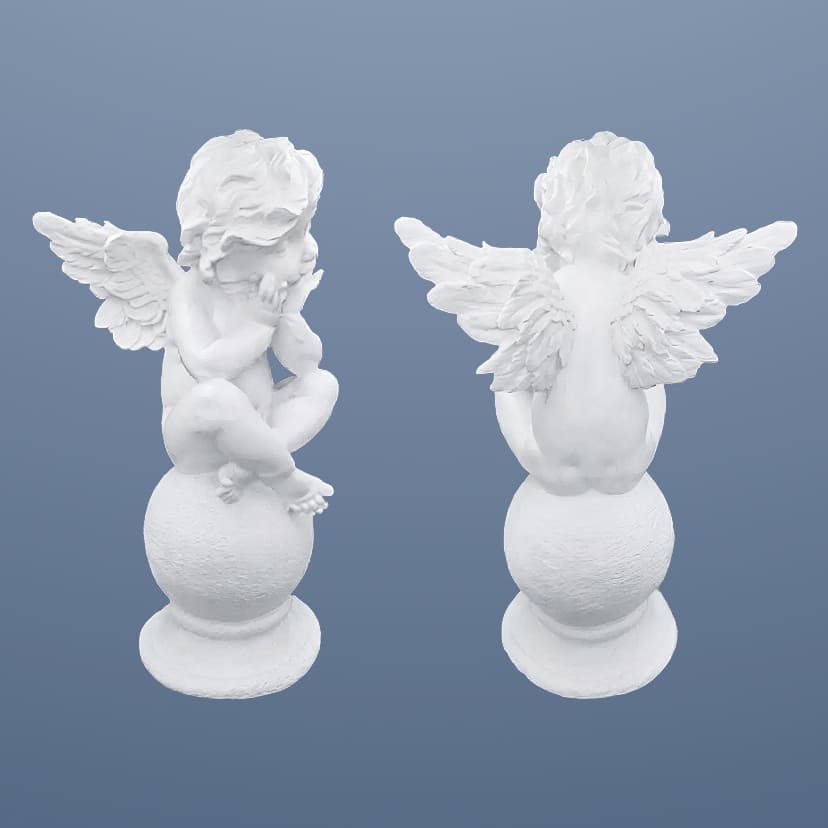 Скульптуры из искусственного мрамора в Белгороде | Скульптура ангел на шаре №1