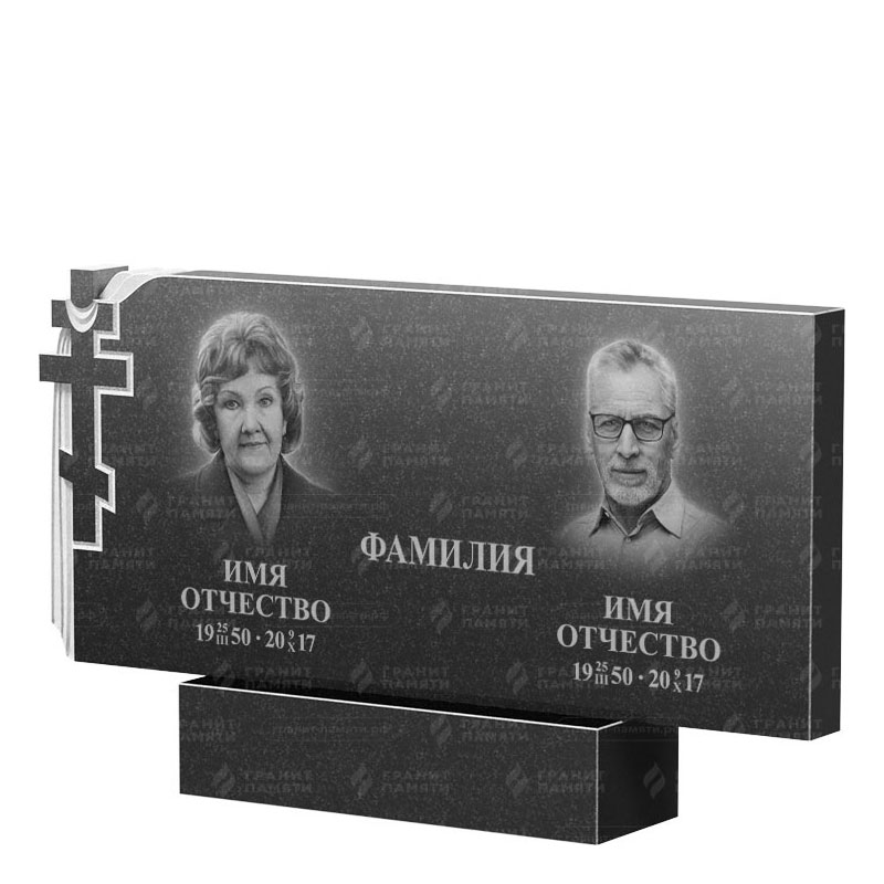 Памятники из гранита двойные в Белгороде | Двойной гранитный памятник ФГ-139