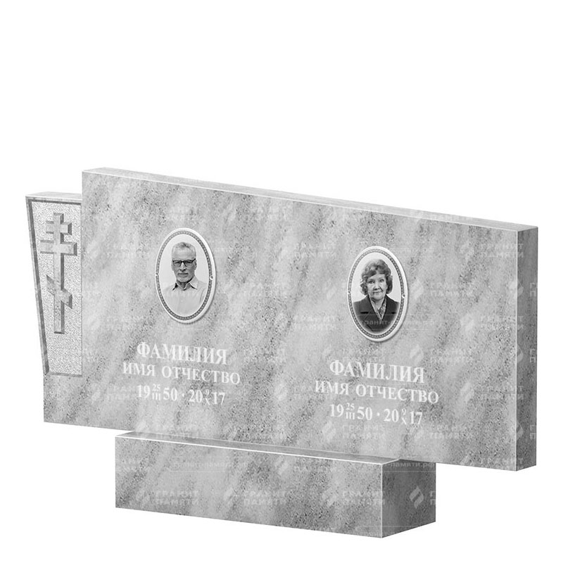 Памятники из мрамора в Белгороде | Двойной мраморный памятник ФМ-137