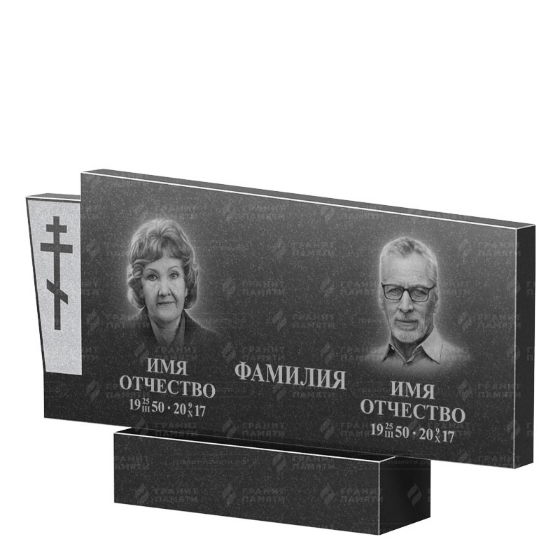 Памятники из гранита двойные в Белгороде | Двойной гранитный памятник ФГ-137