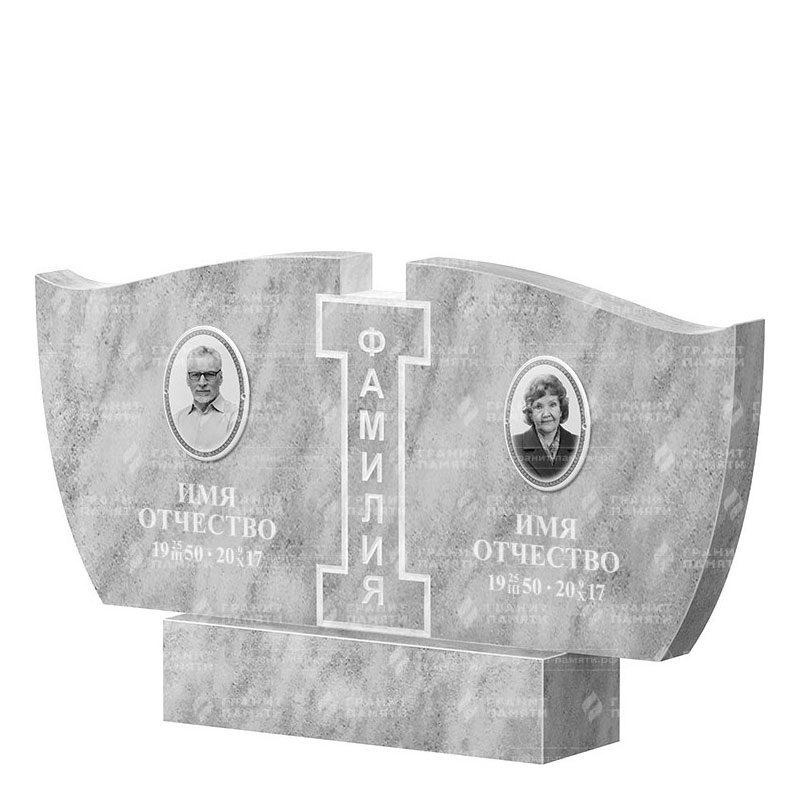 Памятники из мрамора в Белгороде | Двойной мраморный памятник ФМ-138