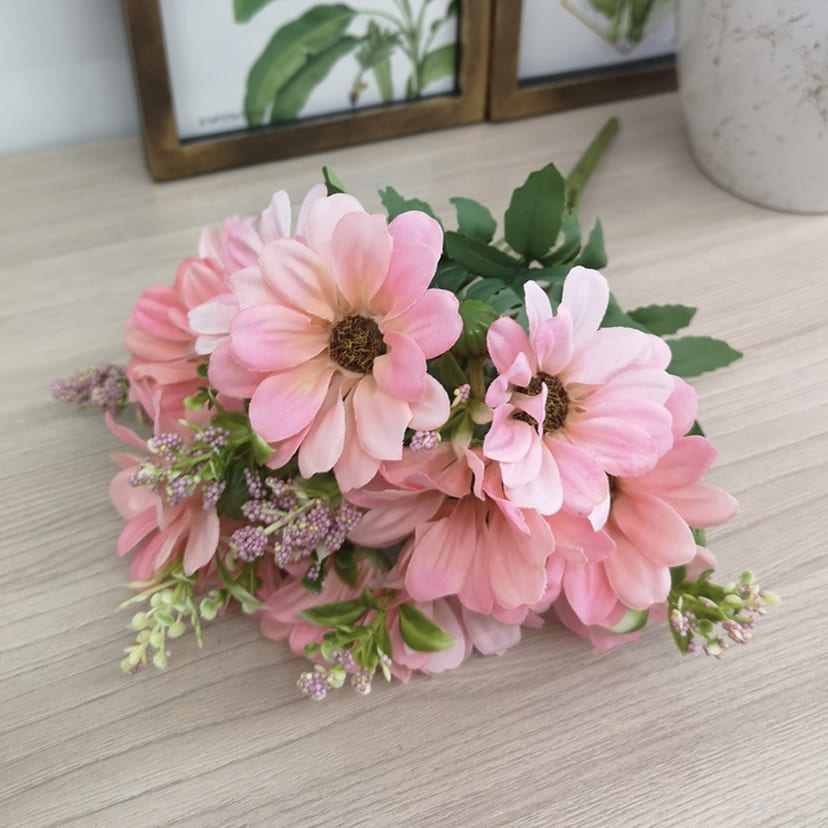 Искусственные цветы в Белгороде | Цветы искусственные «Ромашки с бутонами», розовые, букет