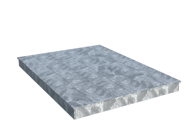 Площадки на могилу в Белгороде | Площадка с вертикальной (15 см) мраморной облицовкой