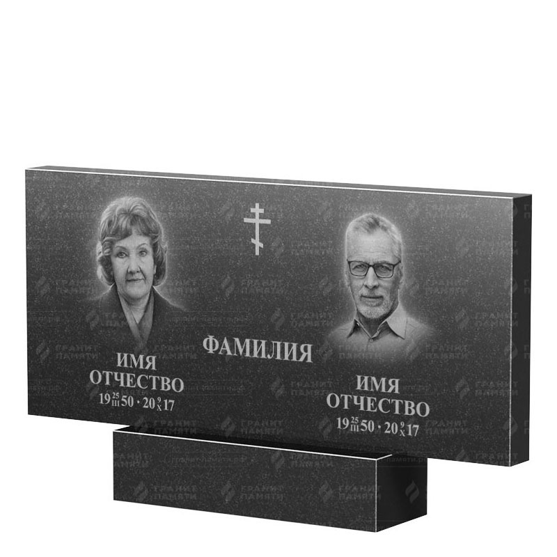 Памятники из гранита двойные в Белгороде | Двойной гранитный памятник, прямой