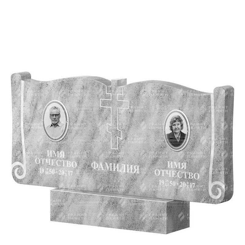 Памятники из мрамора в Белгороде | Двойной мраморный памятник ФМ-263