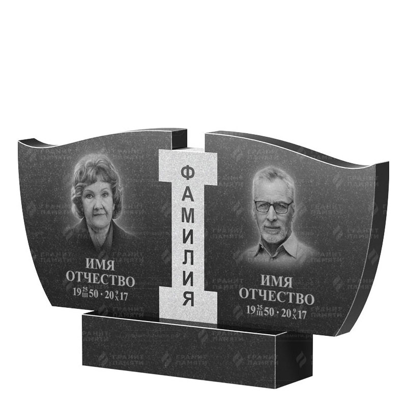 Памятники из гранита двойные в Белгороде | Двойной гранитный памятник ФГ-138