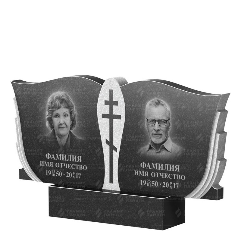 Памятники из гранита двойные в Белгороде | Двойной гранитный памятник ФГ-136