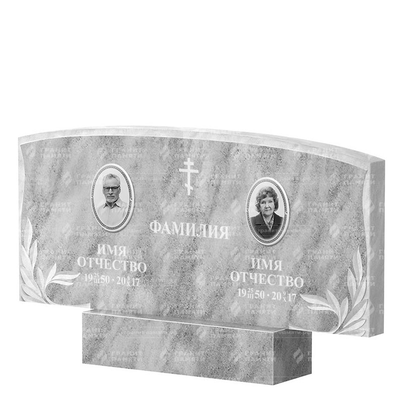 Памятники из мрамора в Белгороде | Двойной мраморный памятник ФМ-135