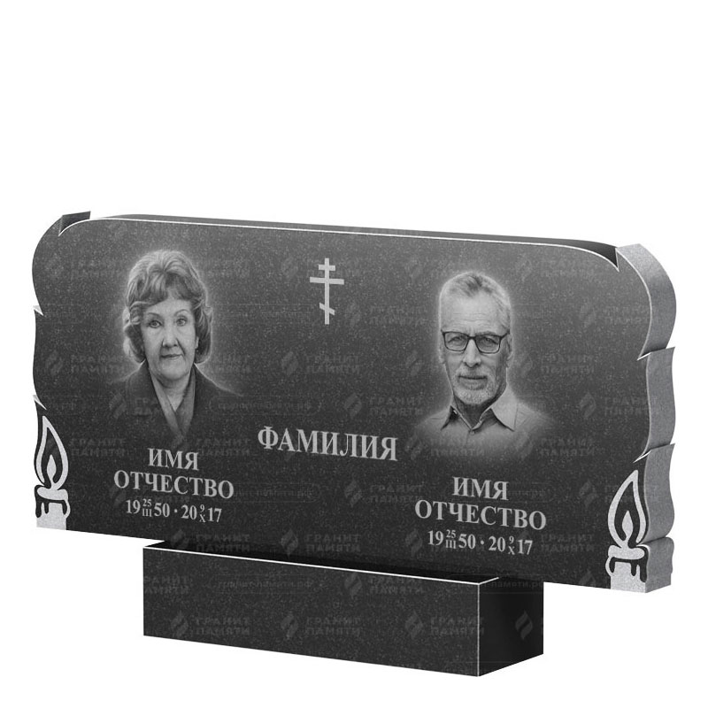 Памятники из гранита двойные в Белгороде | Двойной гранитный памятник ФГ-133