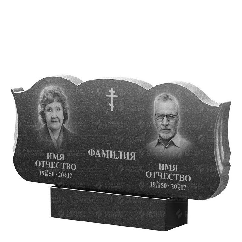 Гранитные памятники в Белгороде | Двойной гранитный памятник ФГ-261