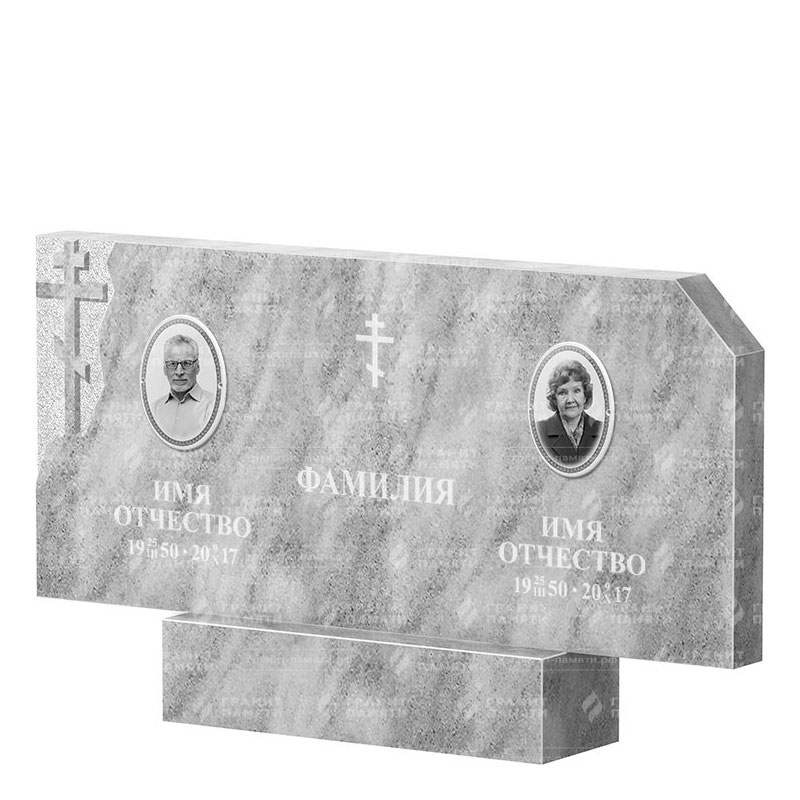 Памятники из мрамора в Белгороде | Двойной мраморный памятник ФМ-134