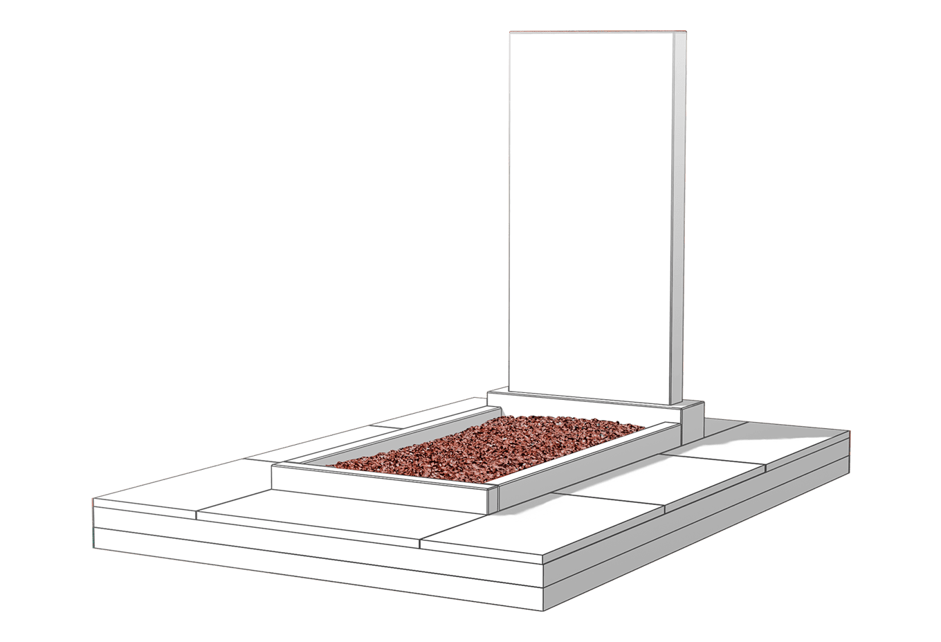 Засыпка цветника камушками в Белгороде