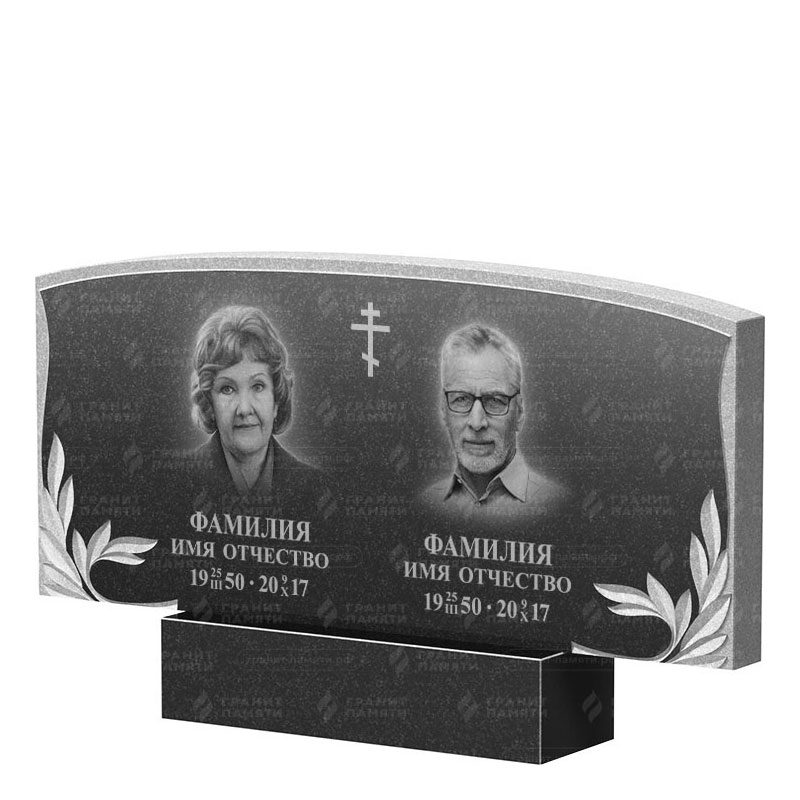 Памятники из гранита двойные в Белгороде | Двойной гранитный памятник ФГ-135