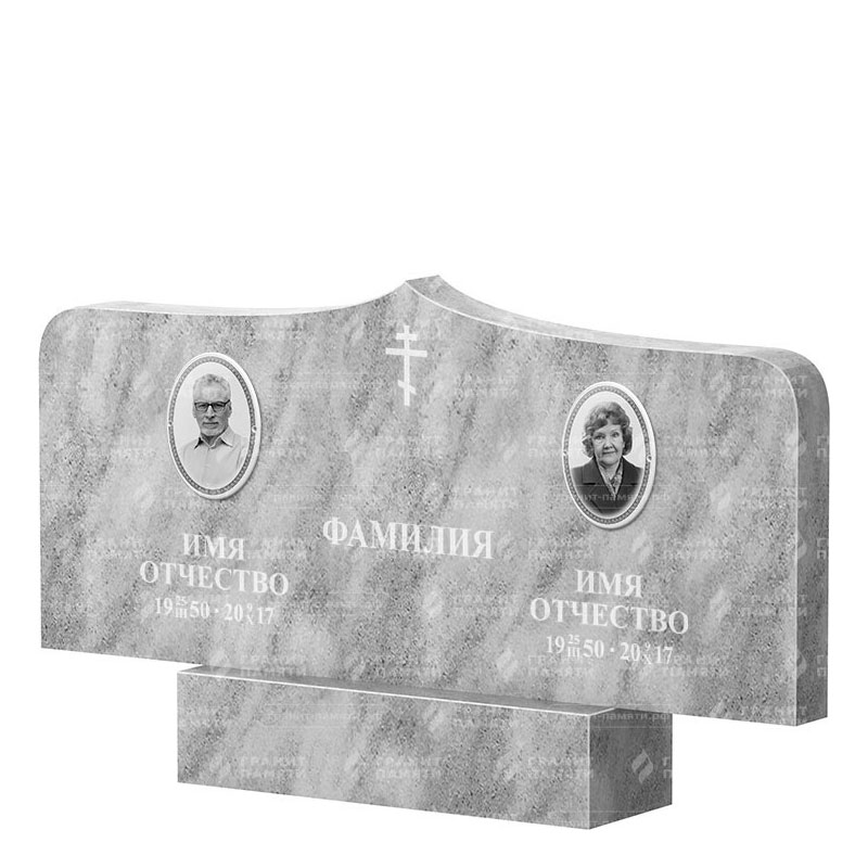 Памятники из мрамора в Белгороде | Двойной мраморный памятник ФМ-260