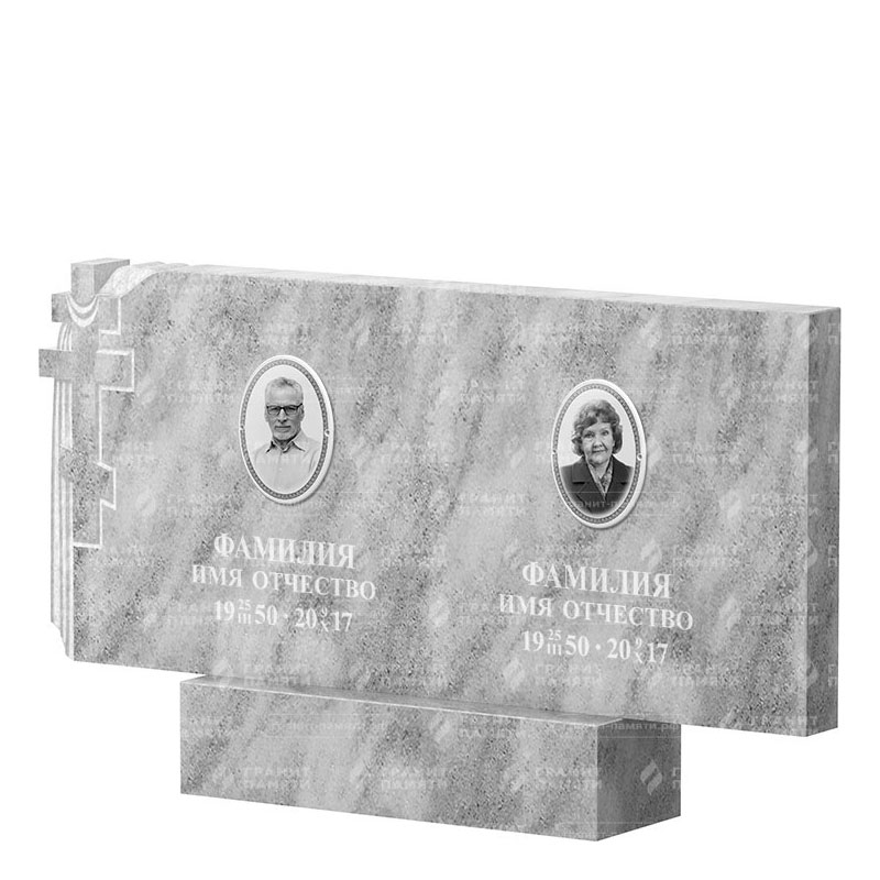 Памятники из мрамора в Белгороде | Двойной мраморный памятник ФМ-139