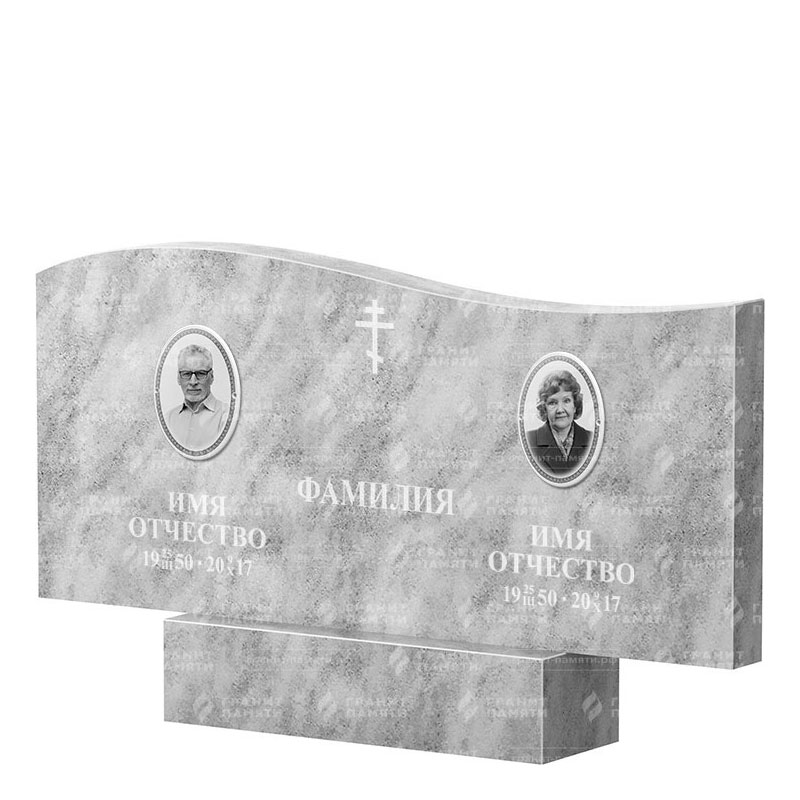 Памятники из мрамора в Белгороде | Двойной мраморный памятник ФМ-255