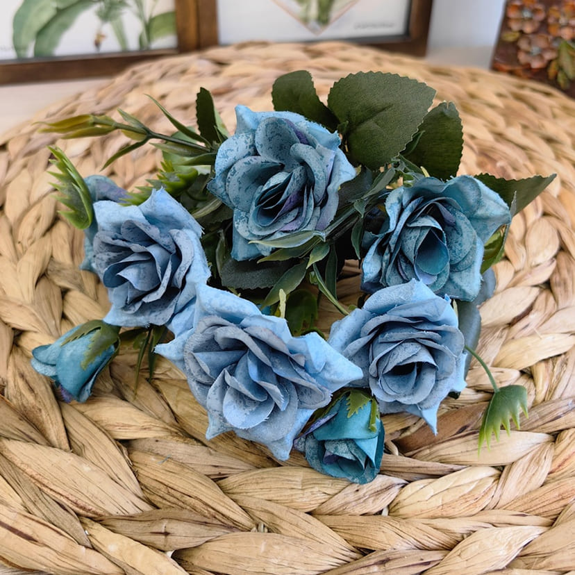 Искусственные цветы в Белгороде | Цветы искусственные «Розы», синие, букет