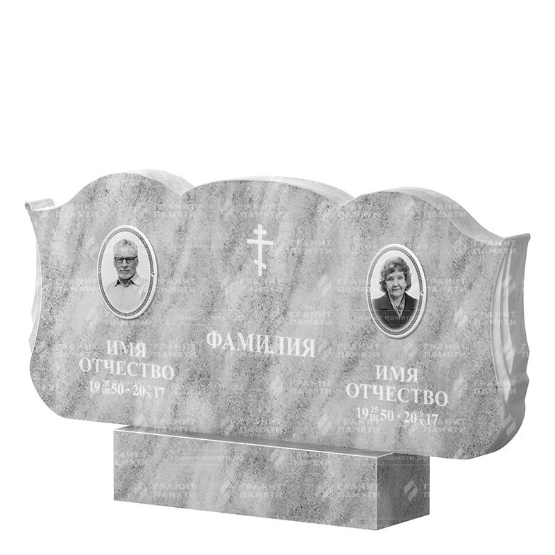 Памятники из мрамора в Белгороде | Двойной мраморный памятник ФМ-261