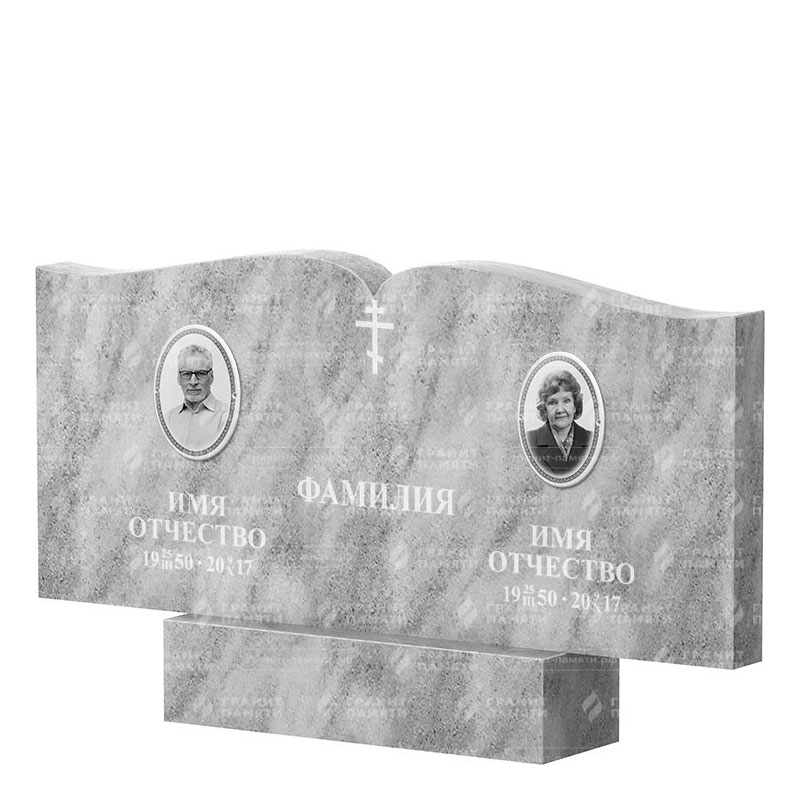 Памятники из мрамора в Белгороде | Двойной мраморный памятник ФМ-259