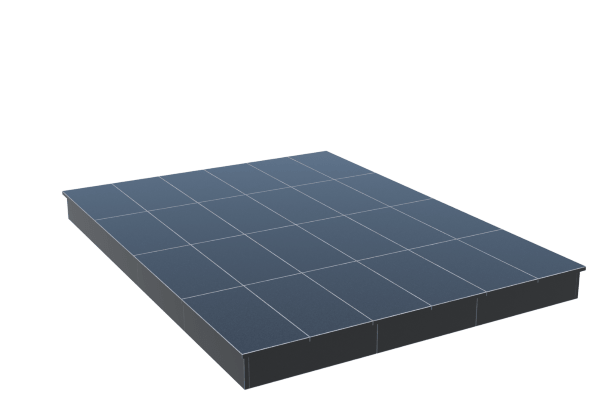 Площадки на могилу в Белгороде | Площадка с вертикальной (15 см) облицовкой гранитом Габбро