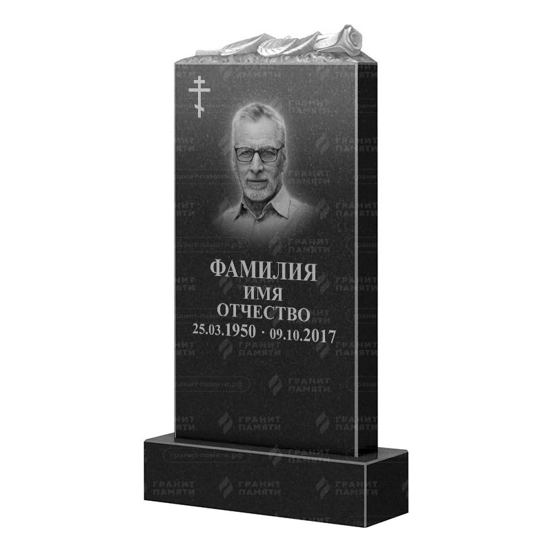 Памятники из гранита с цветами в Белгороде | Гранитный памятник ФГ-105