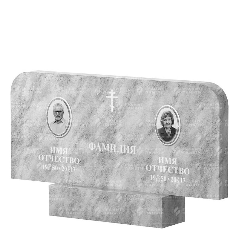 Памятники из мрамора в Белгороде | Двойной мраморный памятник ФМ-254