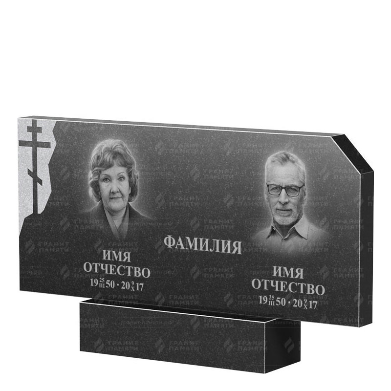 Памятники из гранита двойные в Белгороде | Двойной гранитный памятник ФГ-134
