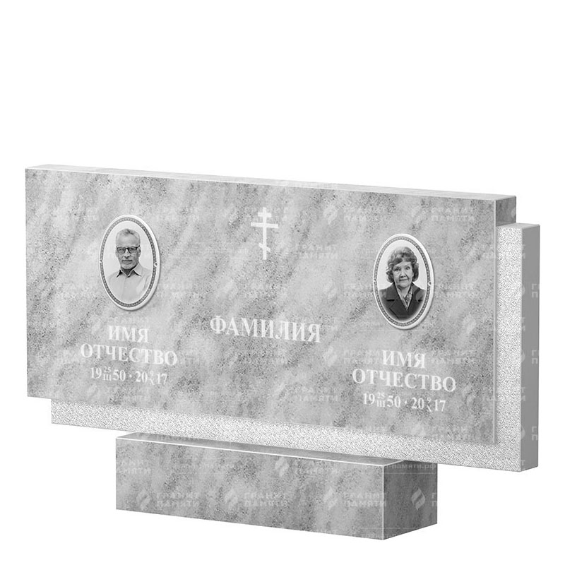 Памятники из мрамора в Белгороде | Двойной мраморный памятник ФМ-132