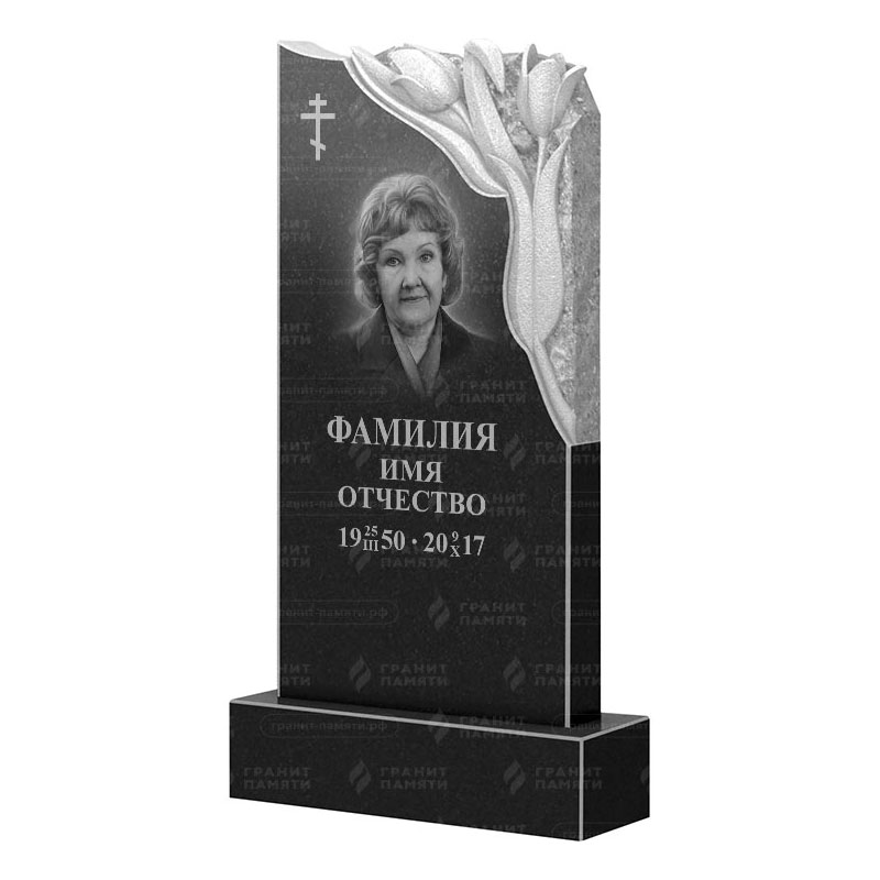 Памятники из гранита с цветами в Белгороде | Гранитный памятник ФГ-113